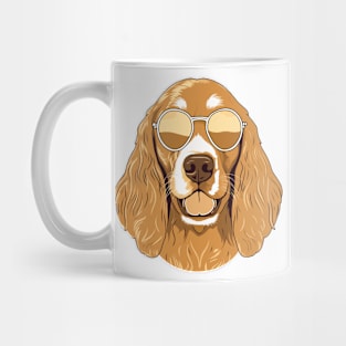 Golden Summer dog in sunglasses 2 Mug